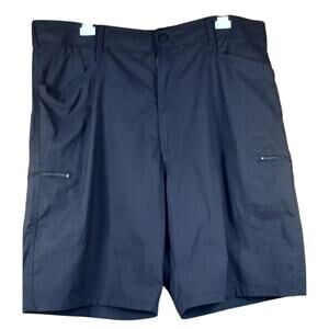 Wrangler Outdoor Performance Cargo Shorts 38 Black Stretch Hiking NW990BL